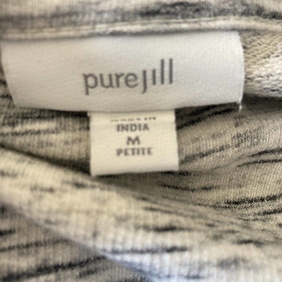 Pure J Jill Shirt Womens Medium Petite Gray Oversized Knit‎ Relaxed Lounge - Picture 7 of 10